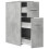 Berkfield Narrow Bathroom Cupboard with Wheels Concrete Grey Engineered Wood 7