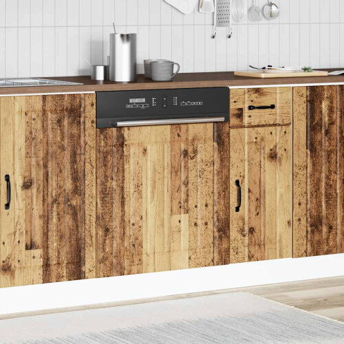 Berkfield Dishwasher Panel Lucca Old Wood Engineered Wood 2