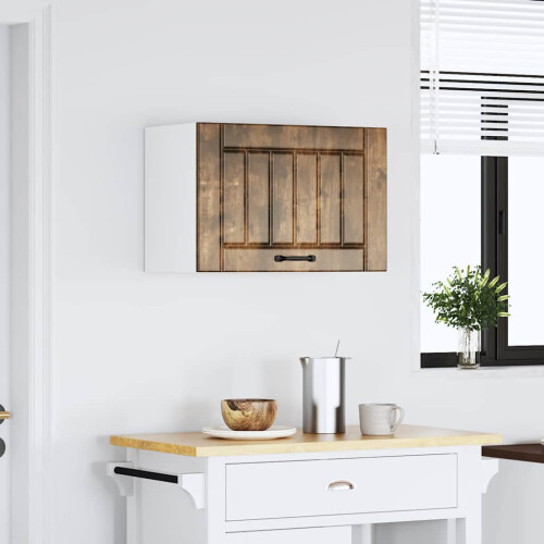 Berkfield Kitchen Wall Cabinet Lucca Smoked Oak Engineered Wood 2