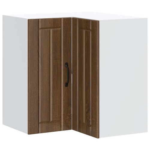 Berkfield Kitchen Wall Corner Cabinet Lucca Brown Oak Engineered Wood 1
