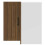 Berkfield Kitchen Wall Corner Cabinet Lucca Brown Oak Engineered Wood 4