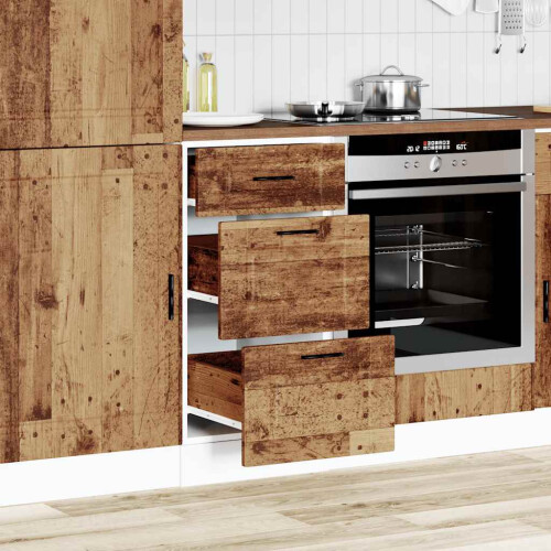 Berkfield Kitchen Base Cabinet Porto Old Wood Engineered Wood 2