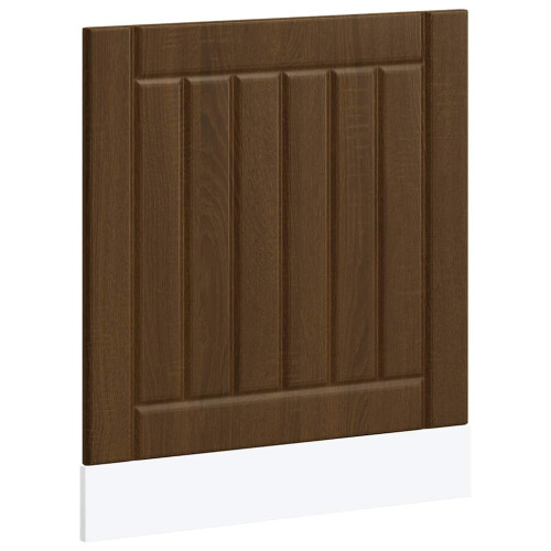 Berkfield Dishwasher Panel Lucca Brown Oak Engineered Wood 1