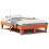 Berkfield Bed Frame without Mattress Wax Brown 135x190 cm Double Solid Wood Pine 2