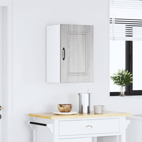 Berkfield Kitchen Wall Cabinet Kalmar Grey Sonoma Engineered Wood 2