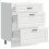 Berkfield Kitchen Base Cabinet Porto White Engineered Wood 5