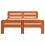 Berkfield Bed Frame without Mattress Wax Brown 200x200 cm Solid Wood Pine 4