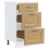 Berkfield Kitchen Base Cabinet Porto Artisan Oak Engineered Wood 5