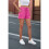 Activewear Lounge Textured Shorts Rose Red Xl 5