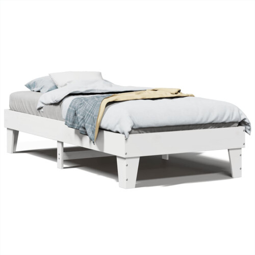 Berkfield Bed Frame without Mattress White 90x200 cm Solid Wood Pine 1