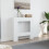 Berkfield Fireplace Surround White 81x18x82 cm Engineered Wood 3