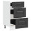 Berkfield Kitchen Base Cabinet "Kalmar" Black Engineered Wood 5