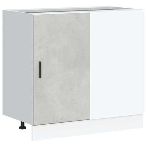 Berkfield Kitchen Base Cabinet Lyon Concrete Grey Engineered Wood 1