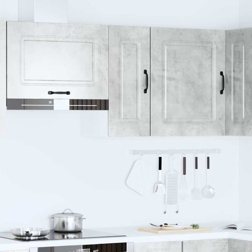Berkfield Kitchen Wall Cabinet Kalmar Concrete Grey Engineered Wood 2