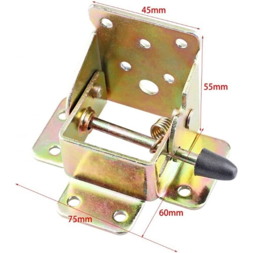 4pcs Iron Folding Table Leg Bracket Set, Self Locking Foldable Hinge for SpaceSaving Durable Support 2