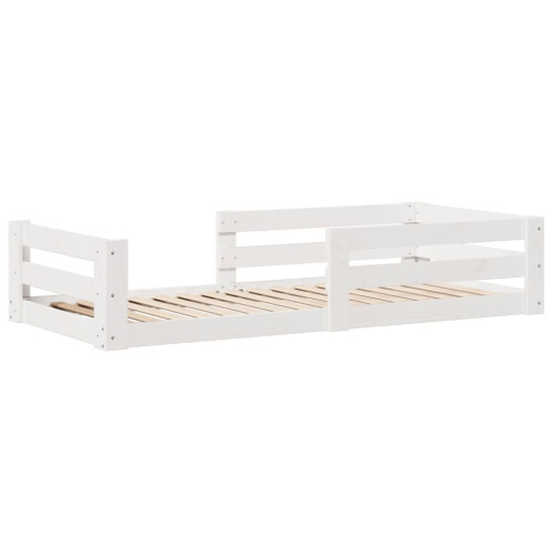 Berkfield Bed Frame without Mattress White 100x200 cm Solid Wood Pine 2
