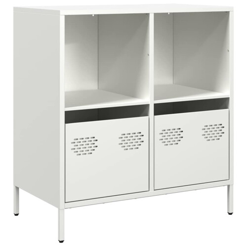 Berkfield Sideboard White 68x39x73.5 cm Cold-rolled Steel 1