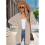 Long-Sleeved Knitted Cardigan Khaki L 6