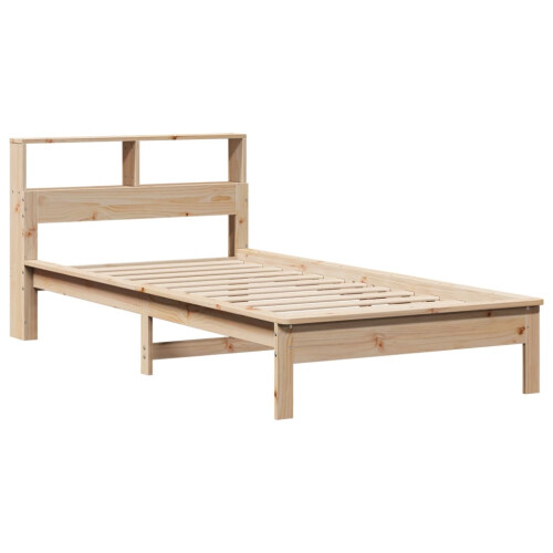 Berkfield Bookcase Bed without Mattress 75x190 cm Small Single Solid Wood Pine 2