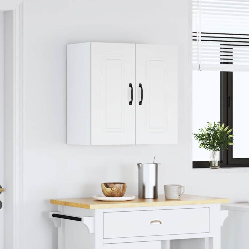 Berkfield Kitchen Wall Cabinet Kalmar White Engineered Wood 2