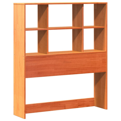 Berkfield Headboard with Storage Wax Brown 100 cm Solid Wood Pine 2