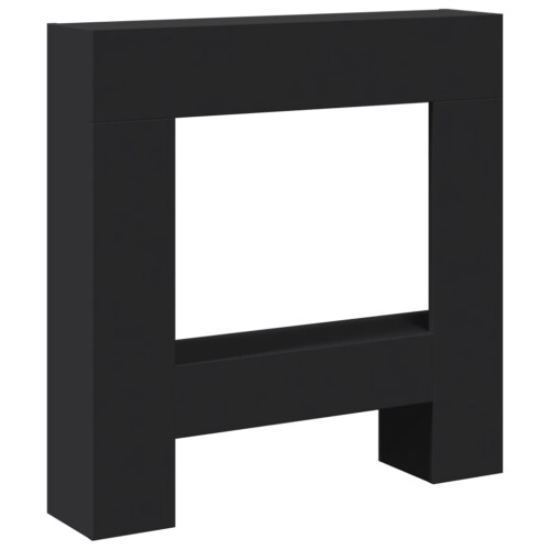 Berkfield Fireplace Surround Black 81x18x82 cm Engineered Wood 1