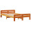 Berkfield Bed Frame without Mattress Wax Brown 135x190 cm Double Solid Wood Pine 3
