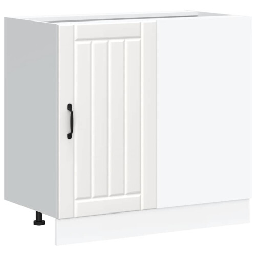 Berkfield Kitchen Base Cabinet Lucca White Engineered Wood 1