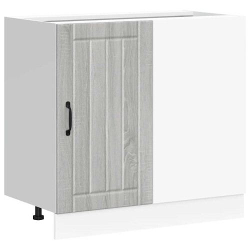 Berkfield Kitchen Base Cabinet Lucca Grey Sonoma Engineered Wood 1
