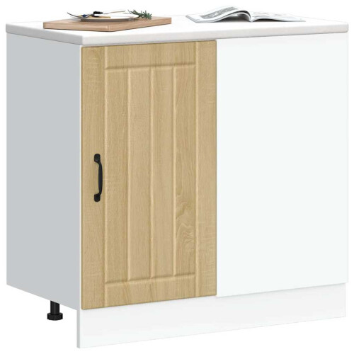 Berkfield Kitchen Base Cabinet Lucca Sonoma Oak Engineered Wood 2