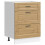 Berkfield Kitchen Base Cabinet Porto Artisan Oak Engineered Wood 2