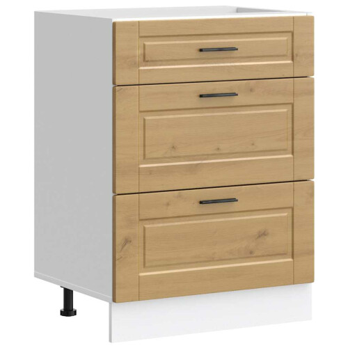Berkfield Kitchen Base Cabinet Porto Artisan Oak Engineered Wood 1