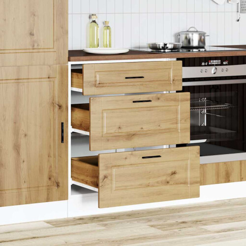 Berkfield Kitchen Base Cabinet Porto Artisan Oak Engineered Wood 2
