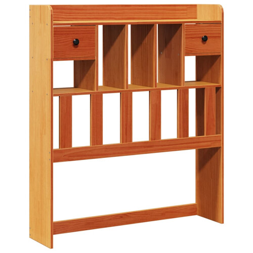 Berkfield Headboard with Storage Wax Brown 75 cm Solid Wood Pine 1