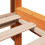 Berkfield Bookcase Bed without Mattress Wax Brown 75x190 cm Small Single Solid Wood Pine 7