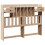Berkfield Headboard with Storage 140 cm Solid Wood Pine 4