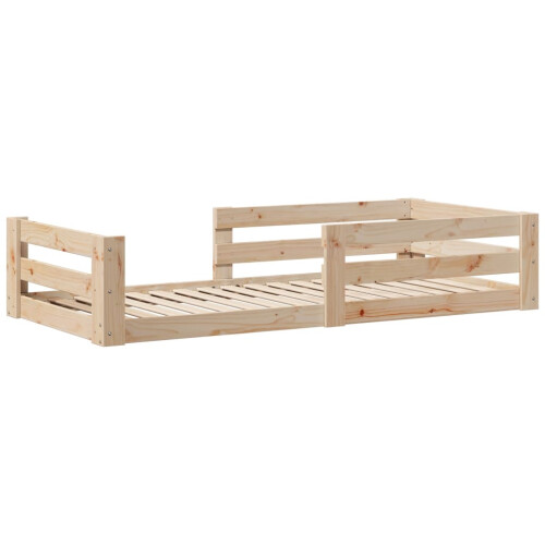 Berkfield Bed Frame without Mattress 75x190 cm Small Single Solid Wood Pine 2