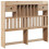 Berkfield Headboard with Storage 135 cm Solid Wood Pine 2