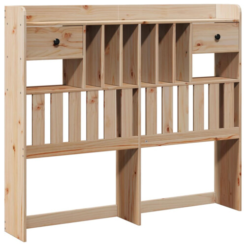 Berkfield Headboard with Storage 135 cm Solid Wood Pine 1