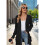 Long-Sleeved Knitted Cardigan Black M 2