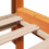 Berkfield Bookcase Bed without Mattress Wax Brown 100x200 cm Solid Wood Pine 7