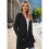 Long-Sleeved Knitted Cardigan Black M 4