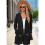 Long-Sleeved Knitted Cardigan Black M 5