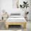 Berkfield Bed Frame without Mattress 75x190 cm Small Single Solid Wood Oak 4