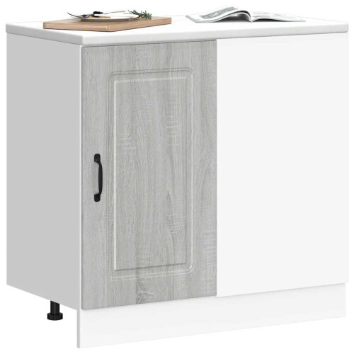 Berkfield Kitchen Base Cabinet Kalmar Grey Sonoma Engineered Wood 2