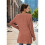 Long-Sleeved Knitted Cardigan Orange Red M 3