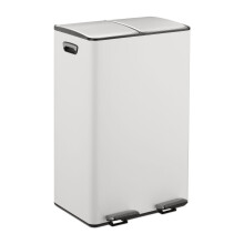 Papelera con pedal de doble compartimento, capacidad 2x 30 L