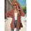 Long-Sleeved Knitted Cardigan Orange Red M 4