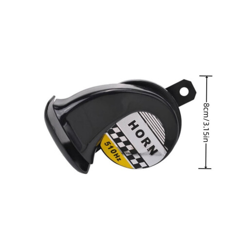 Universal 12V Højlydt Mini Lufthorn Sort E-MARK Kompatibel med Cykel 1