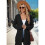 Long-Sleeved Knitted Cardigan Black S 7